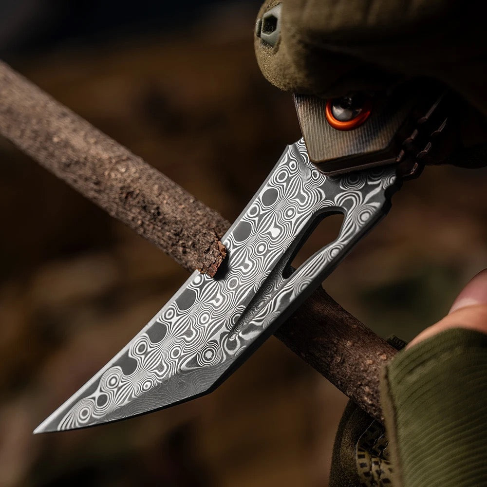 everyday carry knife - Scorpion Japanese Folding Pocket Knife with VG-10 Damascus Steel & G10 Handle - Shokunin USA