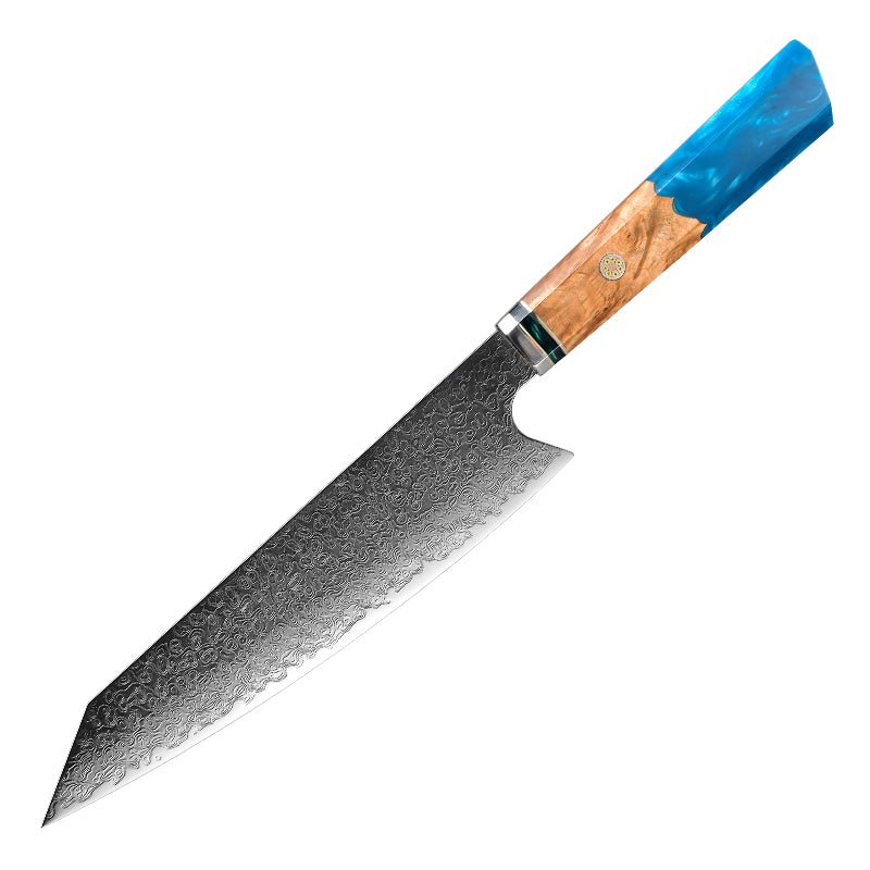 knife blade cover - Brilliance Japanese VG10 Damascus 8-inch Chef's Knife with Exotic Olive Wood Handle & Sheath - Shokunin USA
