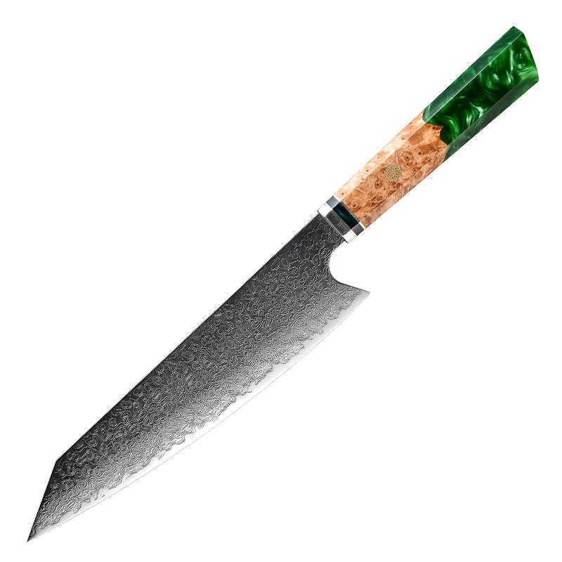 knife belt sheath - Brilliance Japanese VG10 Damascus 8-inch Chef's Knife with Exotic Olive Wood Handle & Sheath - Shokunin USA