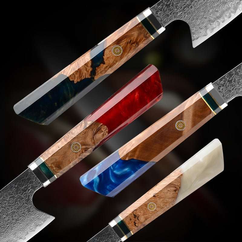 fixed blade knife sheath - Brilliance Japanese VG10 Damascus 8-inch Chef's Knife with Exotic Olive Wood Handle & Sheath - Shokunin USA