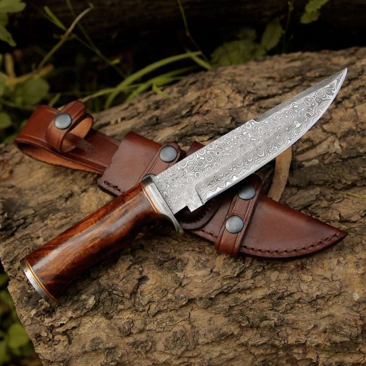 bowie knife - Crucifier Original Bowie Knife with Exotic Rosewood Handle - Shokunin USA