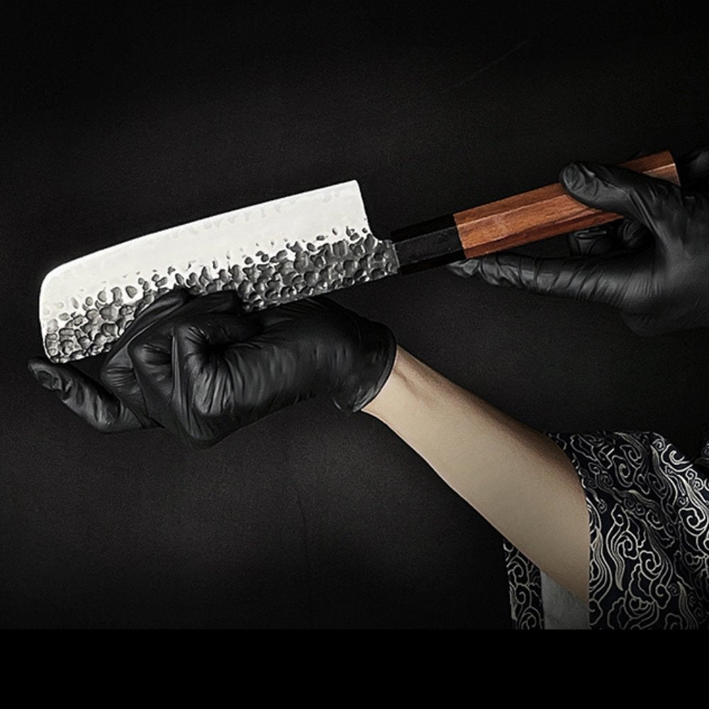 cooking knife - Ryujin™ 7.0" Nakiri Knife with Rosewood & Ebony Wood Handle - Shokunin USA