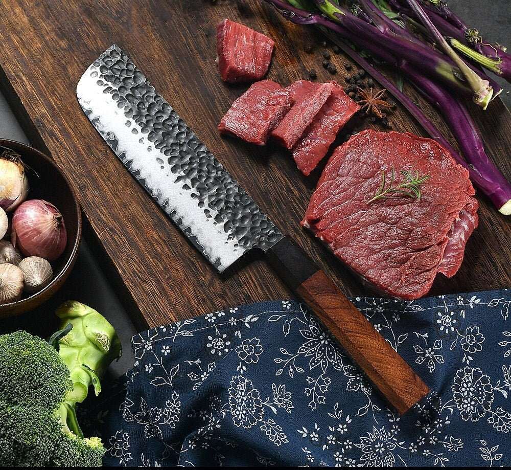 kitchen knife - Ryujin™ 7.0" Nakiri Knife with Rosewood & Ebony Wood Handle - Shokunin USA