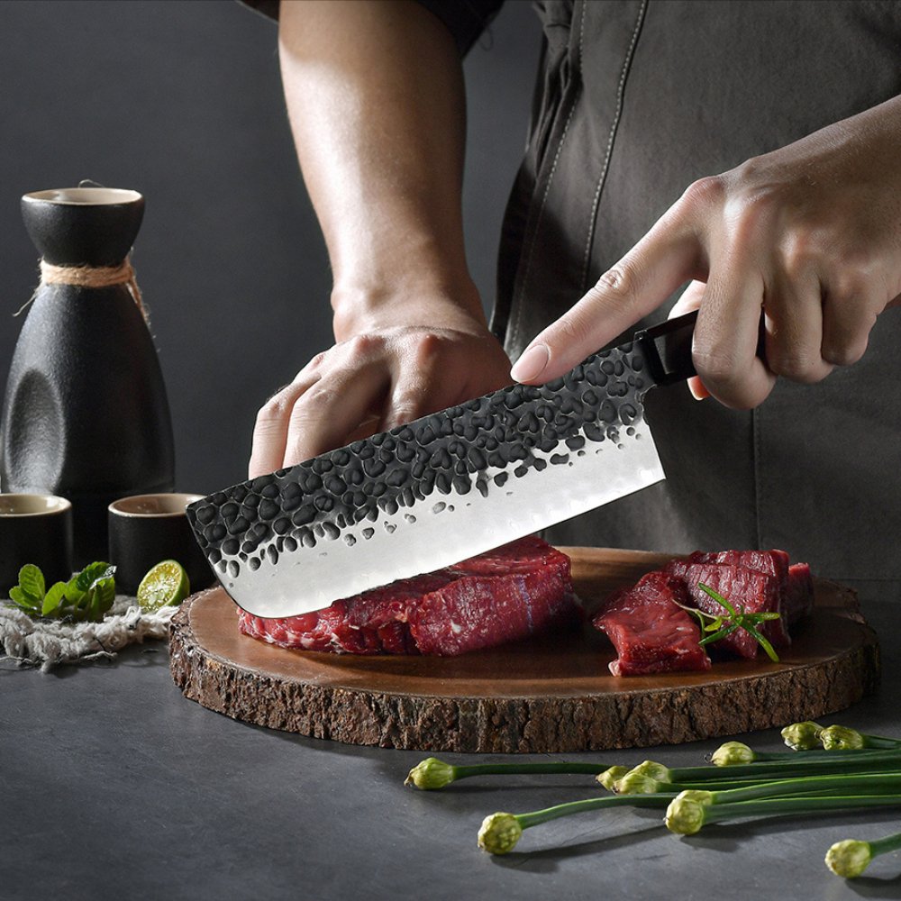 chef kitchen knife - Ryujin™ 7.0" Nakiri Knife with Rosewood & Ebony Wood Handle - Shokunin USA