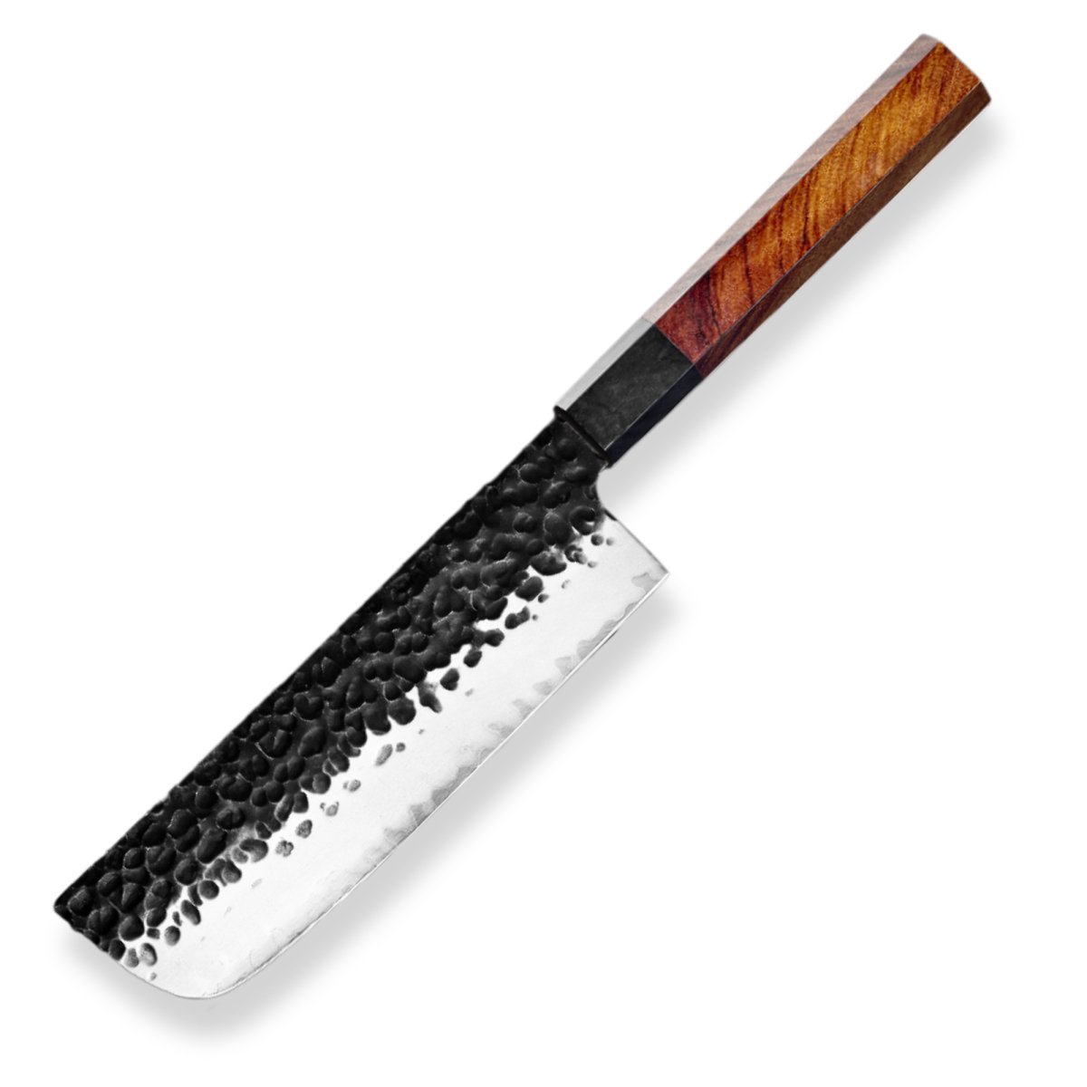 chef knife - Ryujin™ 7.0" Nakiri Knife with Rosewood & Ebony Wood Handle - Shokunin USA